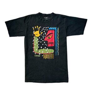 90s Vintage J. David Art T-shirt Abstract Multicolour Painting Native Northwest.